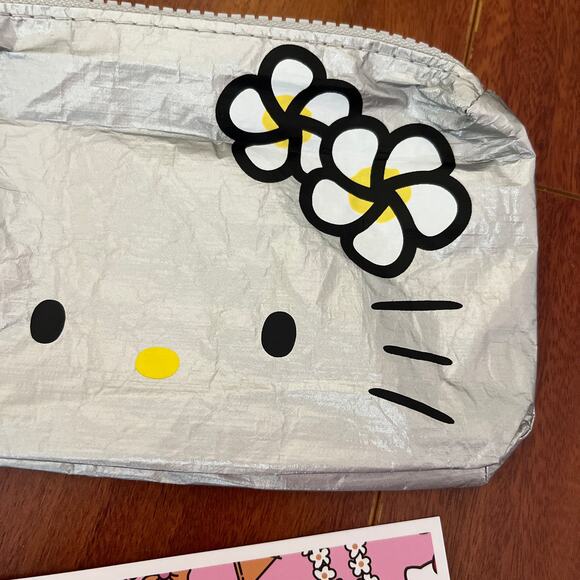 Aloha Collection• Supercute Edition Mini Pouch Hello KITTY FACE ON SILVER - Picture 8 of 12